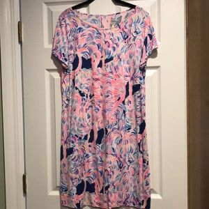 Lilly Pulitzer Short Sleeve Ostrich Dress